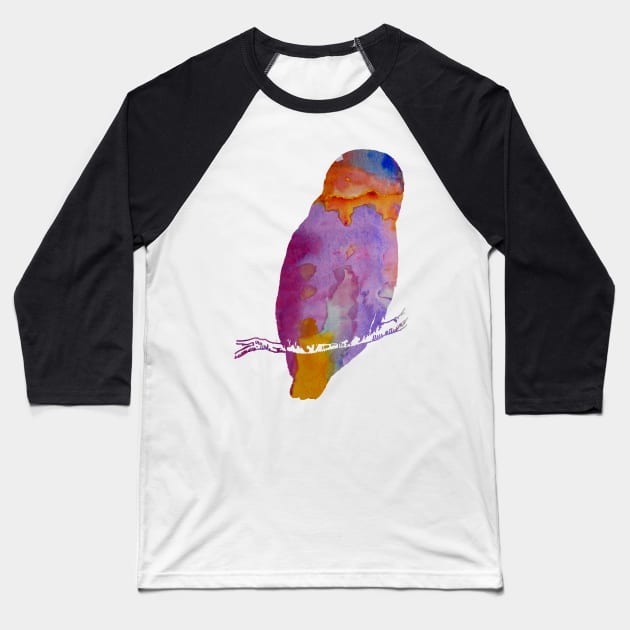 Owl Baseball T-Shirt by BittenByErmines